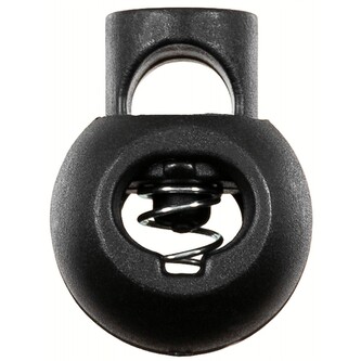 Koncovka na šňůrku kulatá 10 ks - černá