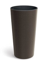 Květináč LAMIA SLIM ECO WOOD 30 cm - barva: káva ECO
