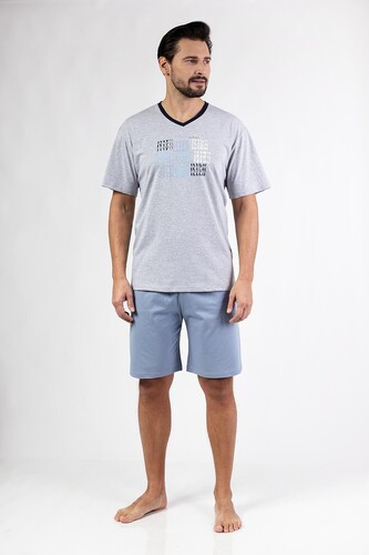 Piżama Regina 480 kr/r 2XL-3XL W25 męska melanż jasny 3XL