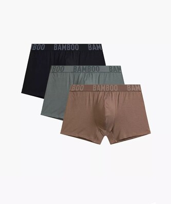 Bokserki Atlantic 3MH-215 Bamboo A'3 S-2XL khaki-czarny-beżowy L