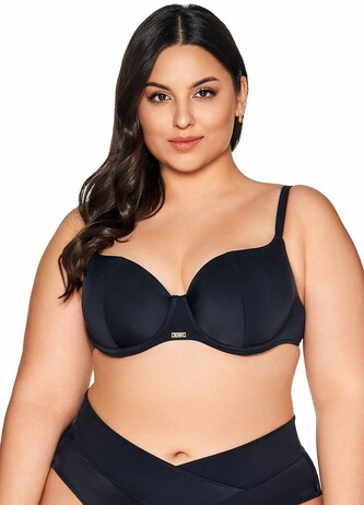 Biustonosz kąpielowy half cup Ava SK 313 Black black 80C