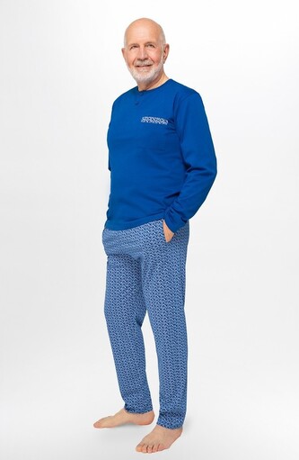 Piżama Martel 412 Marcel II dł/r M-2XL niebieski L