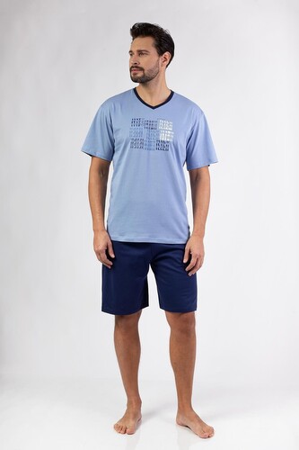 Piżama Regina 480 kr/r 2XL-3XL W25 męska niebieski XXL