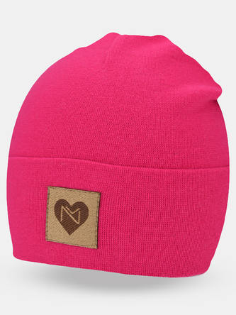 Czapka Noviti CP058 Serce Bawełna Girl fuksja 44-46 cm