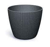 Květináč LAMIA ECO WOOD 38,5 cm - barva: antracit ECO