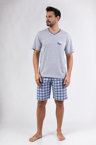 Piżama Regina 475kr/r W25 2XL męska melanż XXL