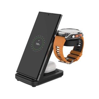 FIXED Powerstation stojánek pro Garmin s nabíjením až pro 3 zařízení, černý