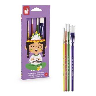 Janod Colorino Sada štetcov na výtvarnú výchovu od 3 rokov 4 ks