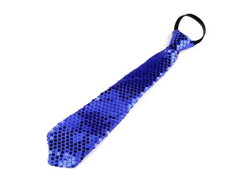 Kravata s flitry - 1 ks - 5 modrá královská