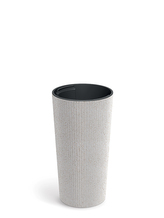 Květináč LAMIA SLIM ECO WOOD 20 cm - barva: bílá ECO