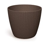 Květináč LAMIA ECO WOOD 34 cm - barva: káva ECO