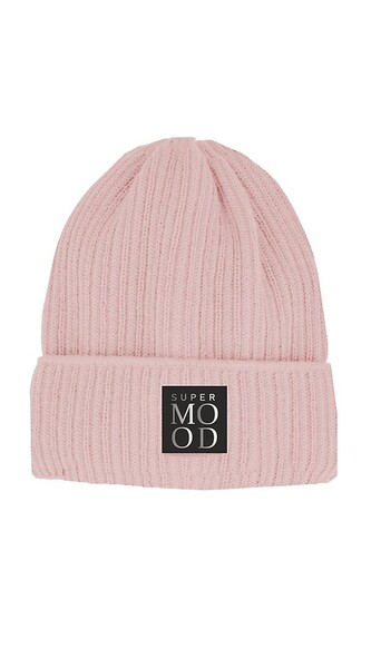 Czapka AJS 48-394 dziewczęca pudrowy-różowy 52-56 cm