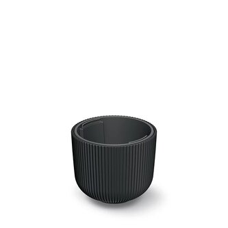 Květináč MILLY s vkladem 23,9 cm - barva: uhelná