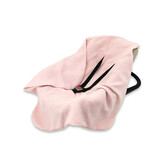 KIECZMERSKI Otulacz muślinowy - kocyk do nosidełka, fotelika kubełkowego 75x75 cm MUŚLIN bawełna 100% pudrowy róż