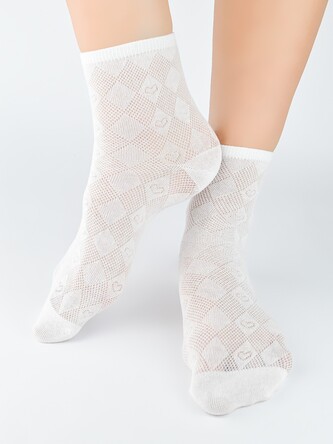Skarpety Noviti SB124 Serca 35-42 biały 35-38
