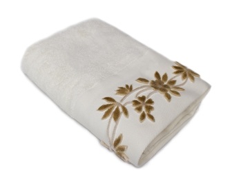 RĘCZNIK BAMBU FLOWER 50X90 FROTTE ECRU