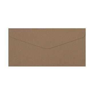 Ozdobné obálky Kraft - DL, 120 g, tm.béžové, 10 ks