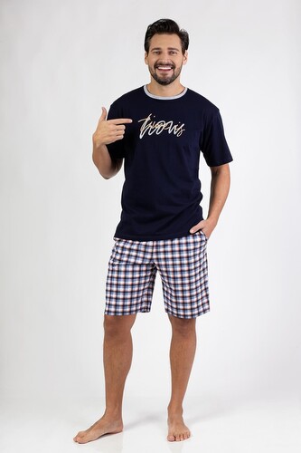 Piżama Regina 478 kr/r M-XL W25 męska granatowy M