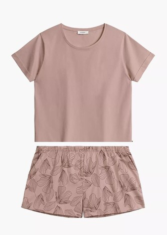 Piżama Atlantic NLP-489 S-XL pudrowy XXL