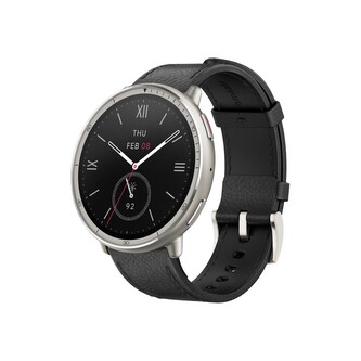Amazfit Active 2 NFC kožené chytré hodinky černé
