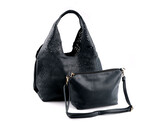 Kabelka s vysekávaným vzorem 2v1 43x26 cm - 1 ks - 6 modrá temná