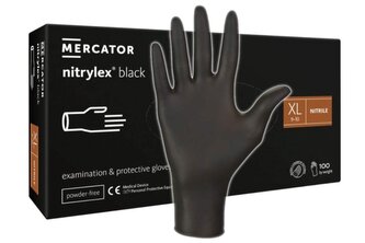 Mercator Nitrylex Black černé XL 100 ks