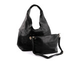 Kabelka s vysekávaným vzorem 2v1 43x26 cm - 1 ks - 9 černá