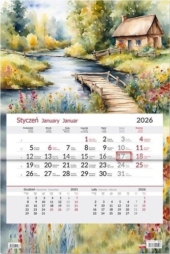 Kalendarz 2026 jednodzielny Chatka