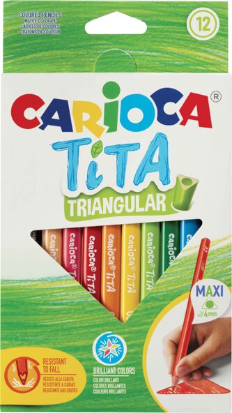 pastelky Carioca Tita trojhranné pružné 12ks Jumbo*