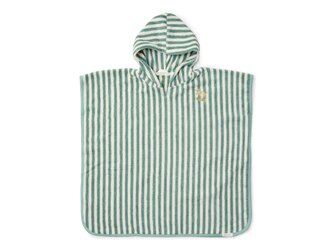 Plážové pončo Seashells / Stripes Surf Blue