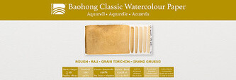 Akvarelový blok Baohong Classic 13x38cm rough 300g