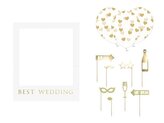 Zestaw z ramką selfie Best Wedding