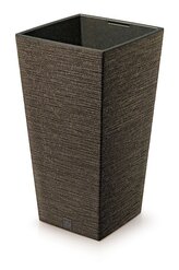 Květináč FURU SQUARE ECO WOOD s vkladem 39,5 cm - barva: káva ECO
