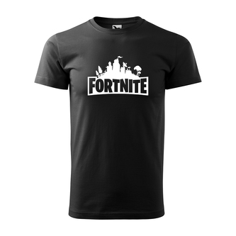 Tričko s potiskem Fortnite Pevnost: černé L