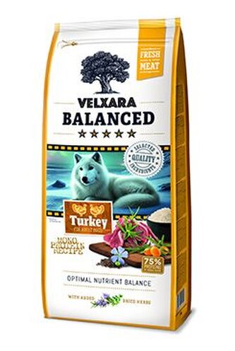 Velxara Balanced FM Dog Adult Monoprot.Turkey&Rice750g;
