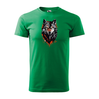 Tričko s potiskem Wolf paint 1: zelené 2XL