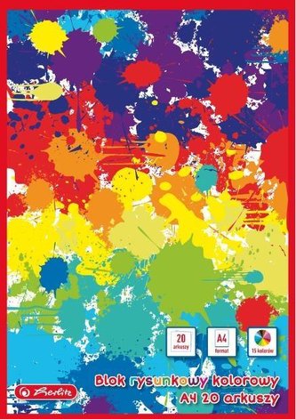 Blok rysunkowy A4/20K kolorowy (10szt)