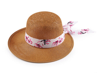 Dámský letní klobouk / slamák - 1 ks - 4 hnědá přírodní