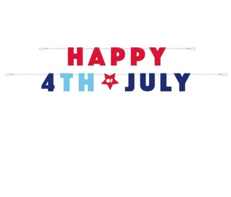 Nápis Happy 4th of July – 2 ks, 260 cm
