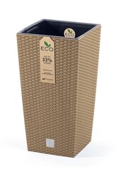 Květináč RATO SQUARE ECO WOOD s vkladem 29 cm - barva: naturo ECO