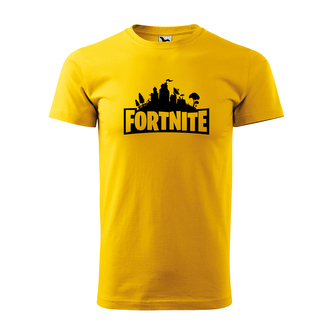 Tričko s potiskem Fortnite Pevnost: žluté XL