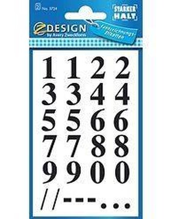 Naklejki czarne cyfry - 15,5mm