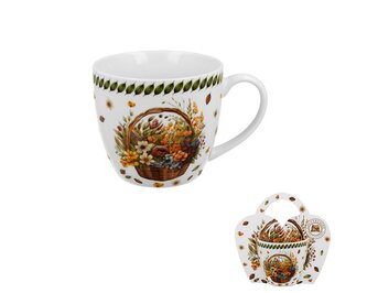 Kubek 460 ml w "koszyczku" Kosze Kwiatów KWIATY POLNE