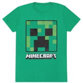 Pánské tričko Minecraft: Tvář Creepera (2XL) zelená bavlna