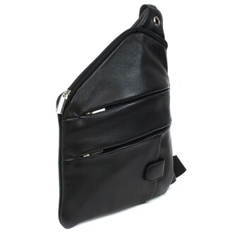 Kožený zipový crossbag Arwel 1574 - černý