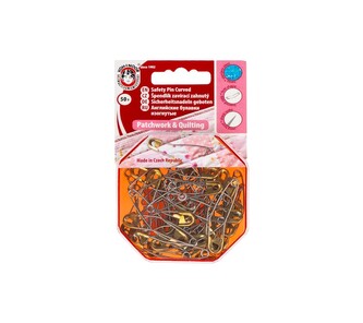 Špendlík zavírací zahnutý 50ks/ karta - Stříbrná,Zlatá - 40x0,80 mm