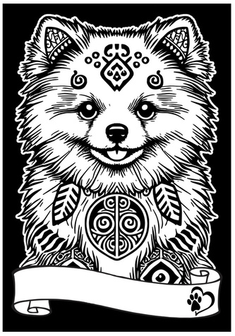 Kolorowanka welwetowa A4 Koty i pieski, Szpic, Colorvelvet