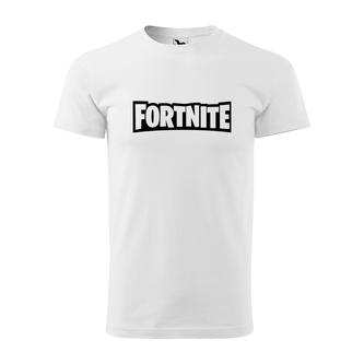 Tričko s potiskem Fortnite: bílé XL