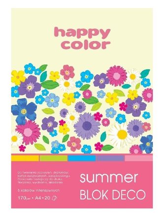 Blok A5/20K Deco Summer 170g HAPPY COLOR
