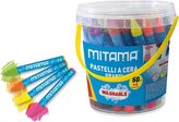 Voskovky, 54 barev, v plastovém kyblíku, MITAMA 62988